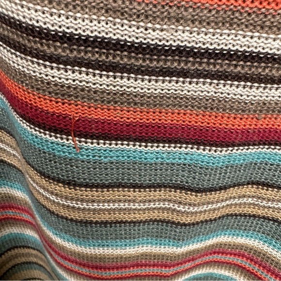 Lauren Ralph Lauren Linen Tan Multi-Colored Striped Sleeveless Sweater Dress - Picture 11 of 15